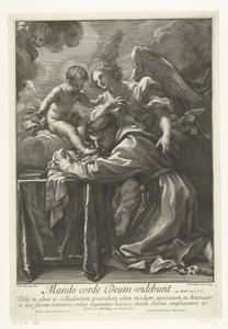 Antonius van Padua kust de voeten van het Christuskind