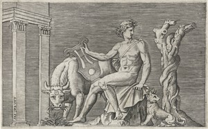 Apollo bewaakt de kudde van Admetus
