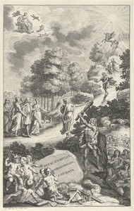Apollo daalt af van de Parnassus