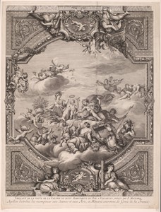 Apollo deelt beloningen uit en Minerva kroont het genie van Frankrijk