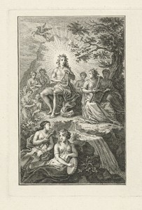 Apollo omringd door de Muzen