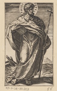 Apostel Filippus met boek en kruisstaf