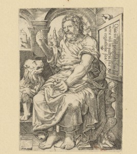 Apostel Marcus schrijft het evangelie