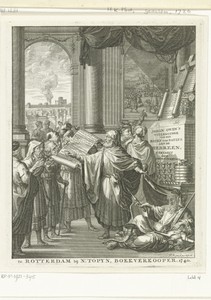 Apostel Paulus verkondigt leer van God in Joodse synagoge