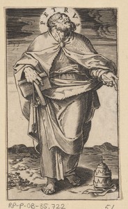 Apostel Petrus met twee sleutels en een boek