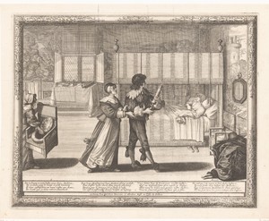 Apotheker met klisteerspuit bij een vrouw op bed