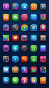 App Icon Grid Navy