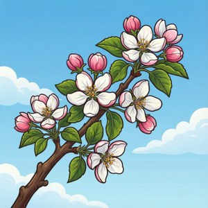 Apple Blossom Branch