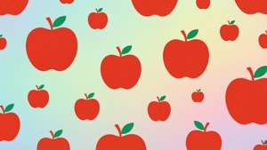 Apple Silhouette Pattern