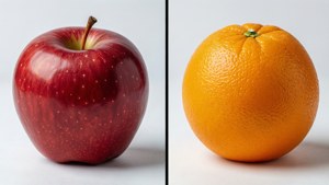 Apple vs Orange Contrast