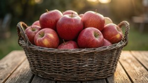 Apples in Wicker Basket
