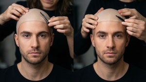 Applying the Bald Cap