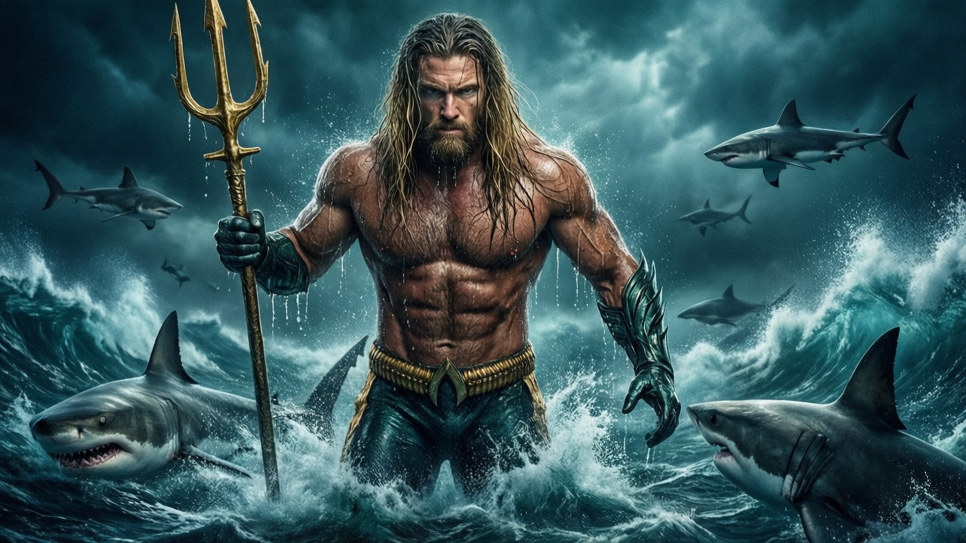 Aquaman Storm Waves by Wallpapers.art Studio