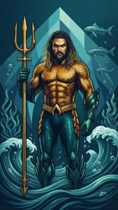 Aquaman Trident Vector