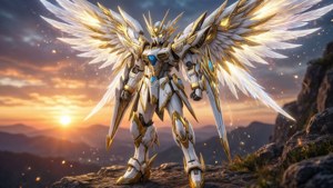 Aquarion Angel Mecha Sunset