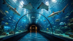 Aquarium Tunnel Underwater