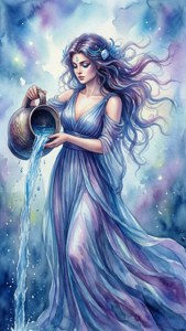Aquarius Watercolor Woman