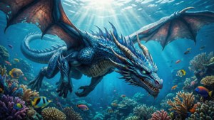 Aquatic Blue Dragon