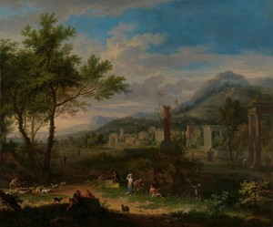 Arcadian Landscape with Fishermen