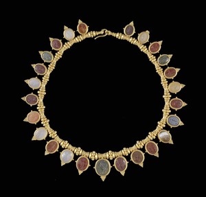 Archaeological-Style Necklace with Emperor and Deities