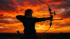 Archer Silhouette Sunset
