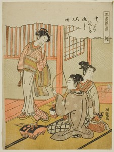 Archery (Sha), from the series "Informal Versions of the Six Accomplishments in the Floating World (Ukiyoe rikugei ryaku)"