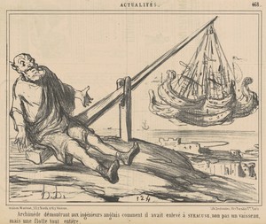 Archimède démontrant aux ingènieurs anglais ...