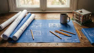 Architect's Blueprints Desk