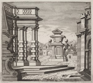 Architectural Fantasy with Portals and Monuments
