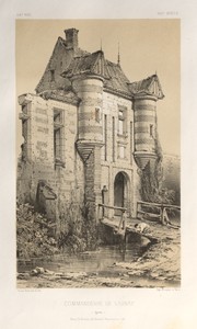 Architecture Pittoresque ou Monuments des xveme. Et xvieme. Siecles: Chateaux De France des XV et XVI Siecles:Pl. 23, Commanderie De Launay (Yonne)
