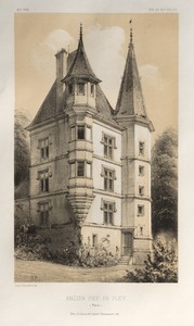 Architecture Pittoresque ou Monuments des XVeme. Et XVIeme. Siecles: Chateaux de France des XV et XVI Siecles: Pl. 61, Ancien Fief De Fley (Nièvre)