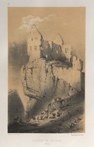 Architecture Pittoresque ou Monuments des xveme. Et xvieme. Siecles: Chateaux De France des XV et XVI Siecles: Pl. 30, Chateau De Crussol (Drome)