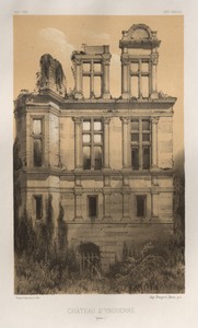 Architecture Pittoresque ou Monuments des XVeme. Et XVIeme. Siecles: Chateaux de France des XV et XVI Siecles: Pl. 66, Château D'Yrouerre (Yonne)