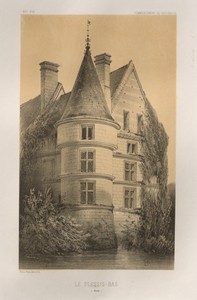 Architecture Pittoresque ou Monuments des XVeme. Et XVIeme. Siecles: Chateaux de France des XV et XVI Siecles: Pl. 68, Le Plessis-Bas (Aisne)