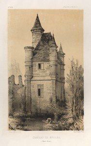 Architecture Pittoresque ou Monuments des xveme. Et xvieme. Siecles: Chateaux De France des XV et XVI Siecles: Pl.11, Chateau De Maulny (Haute-Marne)
