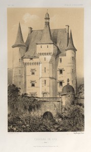 Architecture Pittoresque ou Monuments des XVeme. Et XVIeme. Siecles: Chateaux de France des XV et XVI Siecles: Pl. 52, Château De Fay (Maine)
