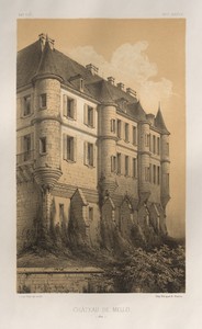 Architecture Pittoresque ou Monuments des xveme. Et xvieme. Siecles: Chateaux De France des XV et XVI Siecles: Pl. 35, Château De Mello (Oise)