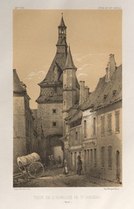 Architecture Pittoresque ou Monuments des xveme. Et xvieme. Siecles: Chateaux De France des XV et XVI Siecles: Pl. 42, Tour De L'Horloge De St. Fargeau (Yonne)