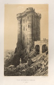 Architecture Pittoresque ou Monuments des xveme. Et xvieme. Siecles: Chateaux De France des XV et XVI Siecles: Pl.13, Tour Solidor a St. Servan (Ille-et-Vilaine)