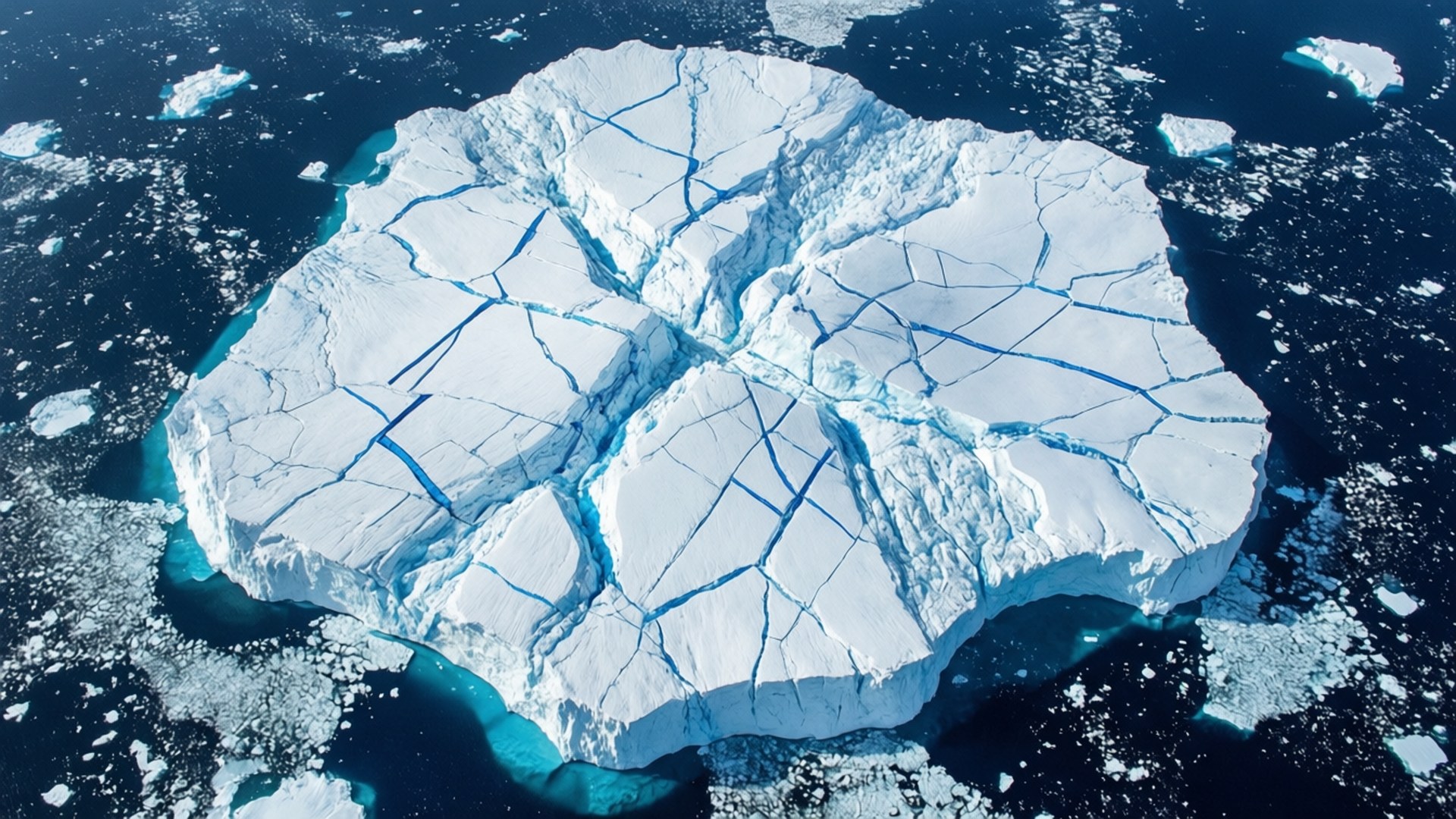 Arctic Ice Cap Patterns by Wallpapers.art Studio