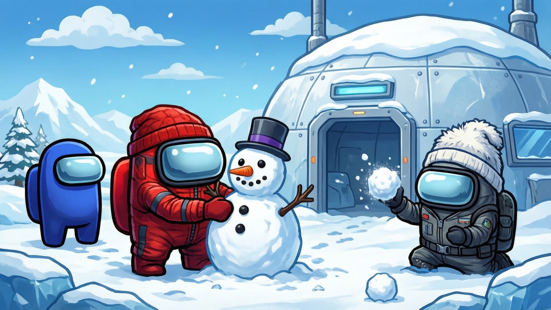 Arctic Snow Day by Wallpapers.art Studio