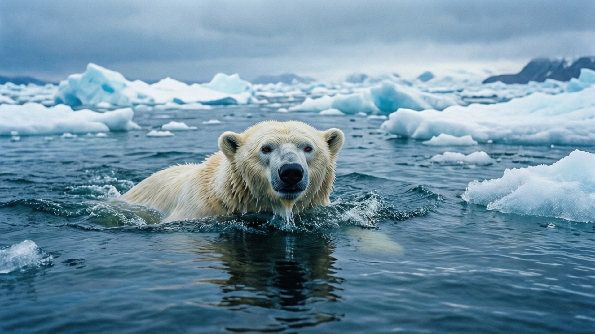 Arctic Swimmer by Wallpapers.art Studio