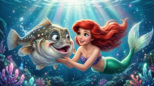 Ariel and Flounder