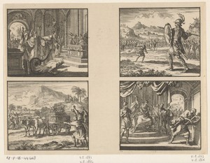 Ark des Verbonds in de tempel van Dagon / Terugkeer van de Ark des Verbonds / David en Goliath / Saul probeert David te doden