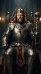 Armored King on Throne