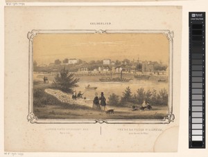 Arnhem vanaf de Rijn gezien