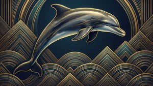 Art Deco Dolphin