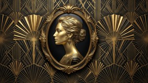 Art Deco Gold Cameo
