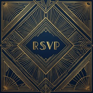 Art Deco Navy Gold