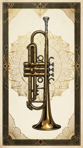 Art Deco Trumpet Poster